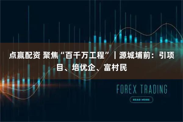 点赢配资 聚焦“百千万工程”｜源城埔前：引项目、培优企、富村民