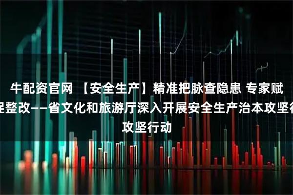 牛配资官网 【安全生产】精准把脉查隐患 专家赋能促整改——省文化和旅游厅深入开展安全生产治本攻坚行动